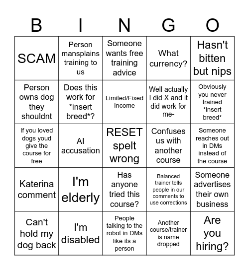 Meta Bingo Card