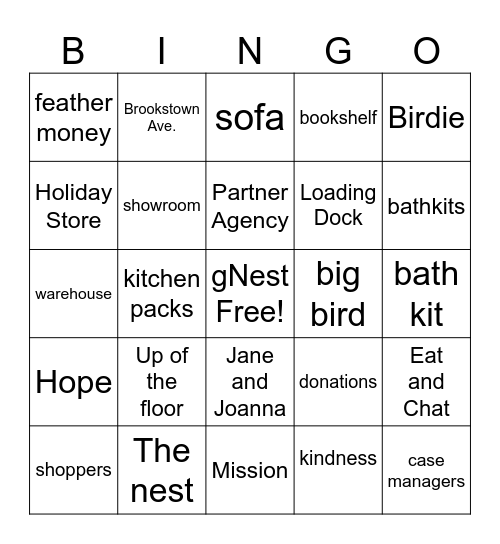 greeNest Bingo Card