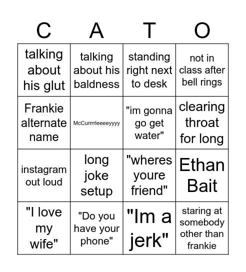 Cato-Bingo Card