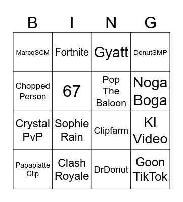 Bingo Card