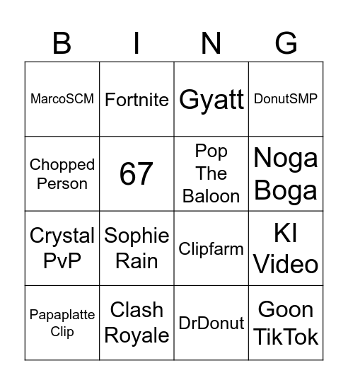 Bingo Card