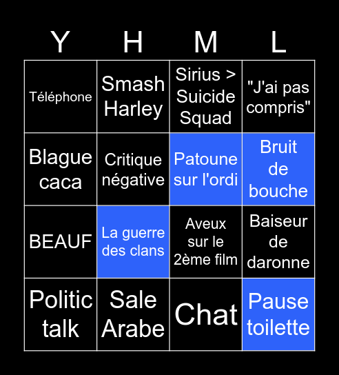 The Suicide Arab Bingo Card