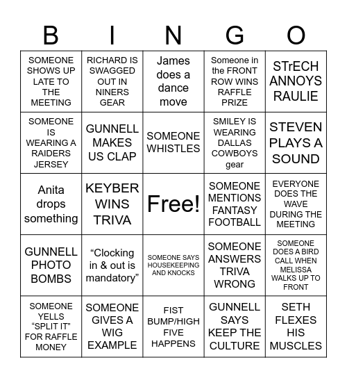 ALL-STORE BINGO! Bingo Card