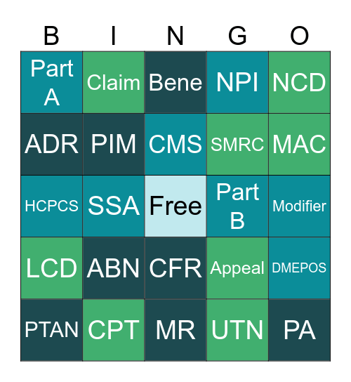 Clinical Reviewer Bingo Card