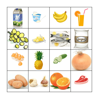 FOOD Bingo Card
