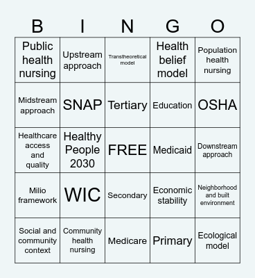 BINGO Card