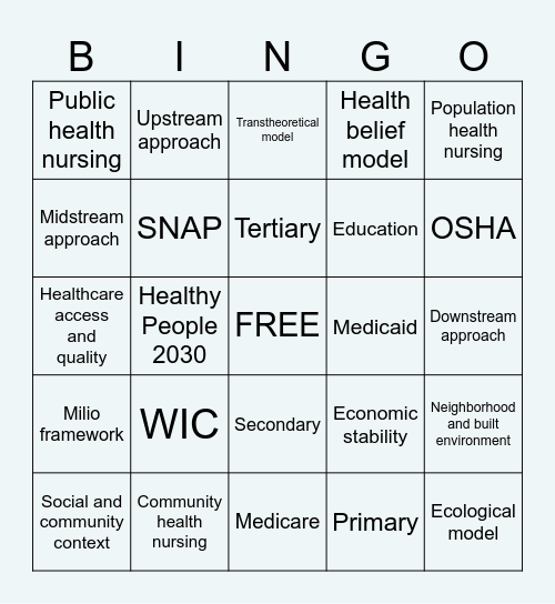 BINGO Card