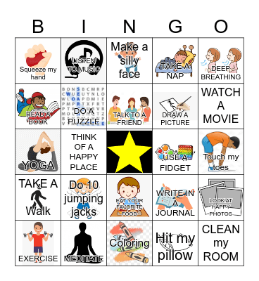 COPING SKILLS BINGO Card