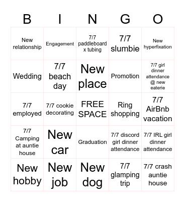 Scarlo Bingo v2 Bingo Card