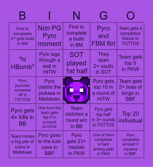 PYROSCYTHE MCC BUILDERS' GUILD Bingo Card