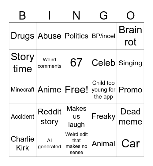 REELS BINGO Card