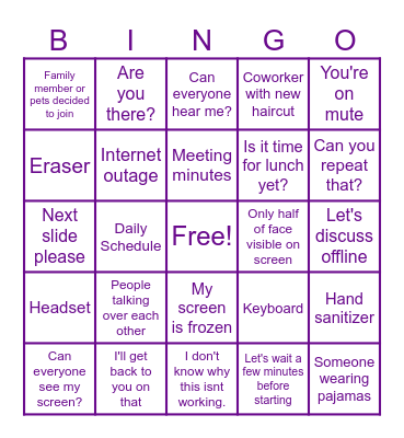 OFFICE BINGO Card