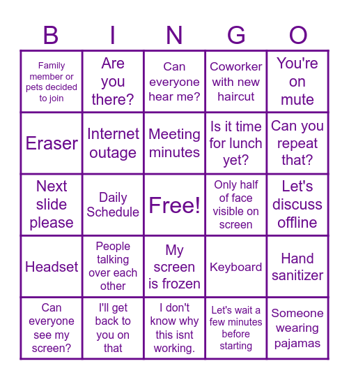 OFFICE BINGO Card