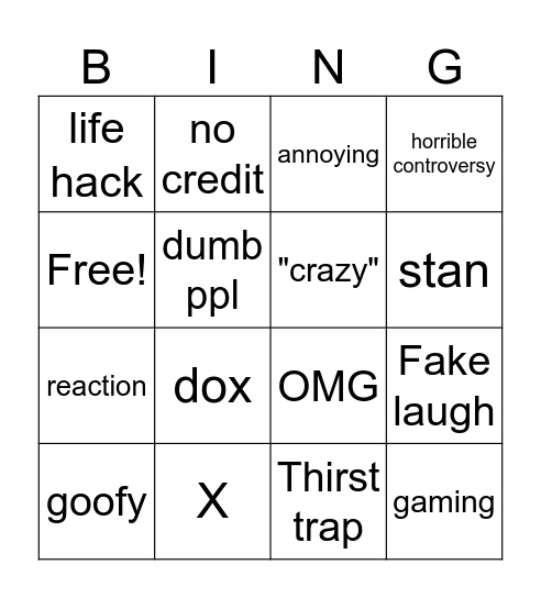 RifleDog Bingo Card