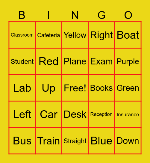 Test Run Bingo Card