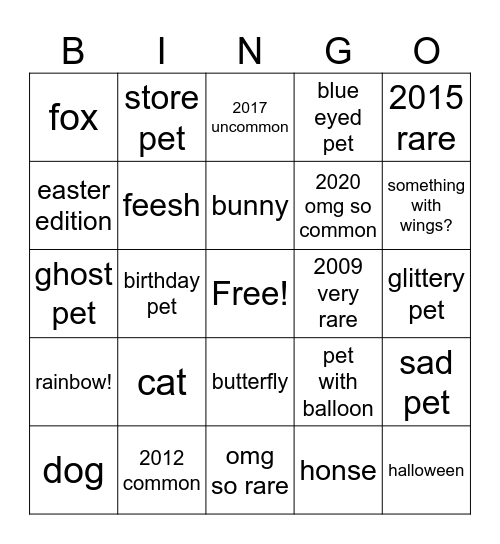 October CS Bingo Card