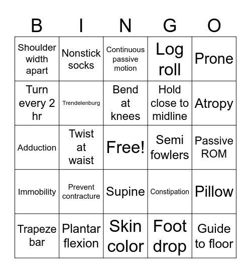 Chap 8 pn 108 Bingo Card