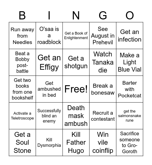 FUNGER 2 Bingo Card