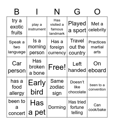 Finest bingo Card