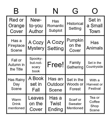 🍂 Fall Bingo 2025 🌾 Bingo Card