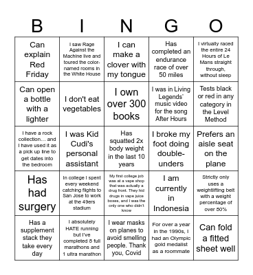 Get to Know Your Coaches Bingo Card