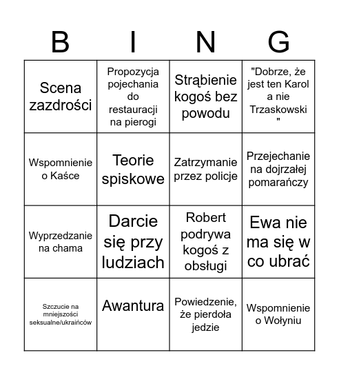 Wycieczka do Kielc Bingo Card