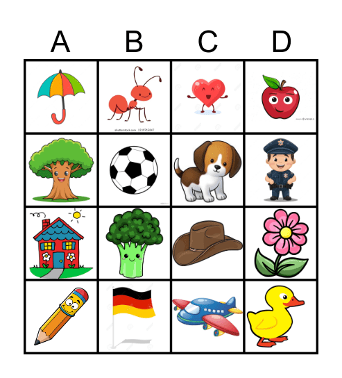 SUPER BINGO ALEMÁN Bingo Card