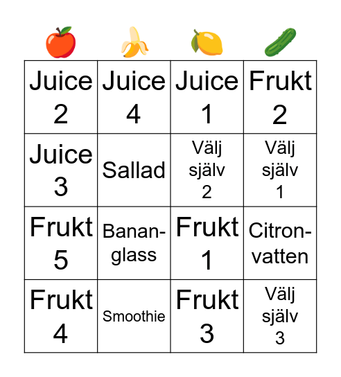 Det vore väl faaan! Bingo Card