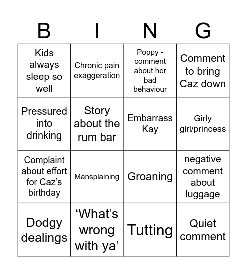 Bingo Card