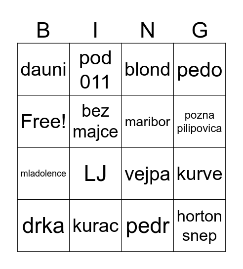 ome Bingo Card