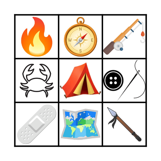 SURVIVOR SKILLS Bingo Card