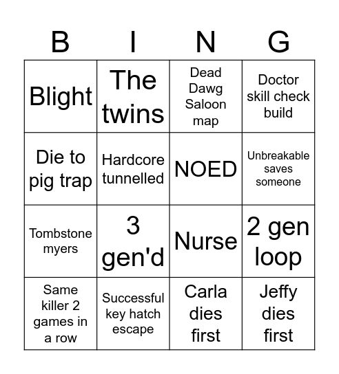 ash to iri challenge BINGOUR Bingo Card