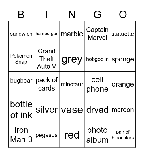 infinite Bingo Card