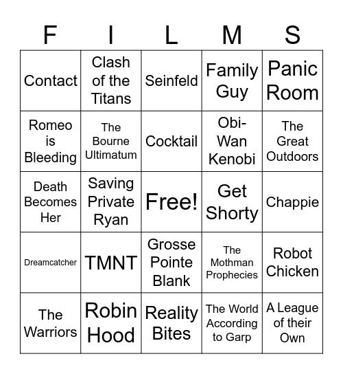 Movies_09132025 Bingo Card