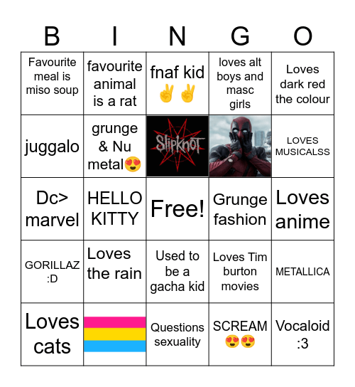 Lucy’s bingo! XD Bingo Card