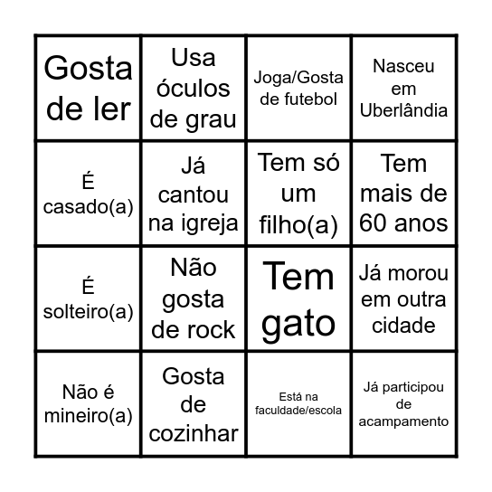 Festa da Primavera 2025 Bingo Card