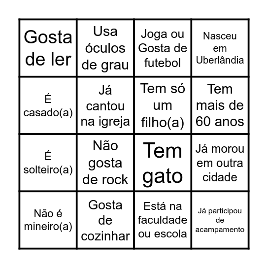 Festa da Primavera 2025 Bingo Card