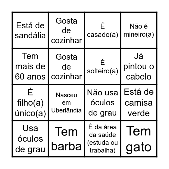 Festa da Primavera 2025 Bingo Card