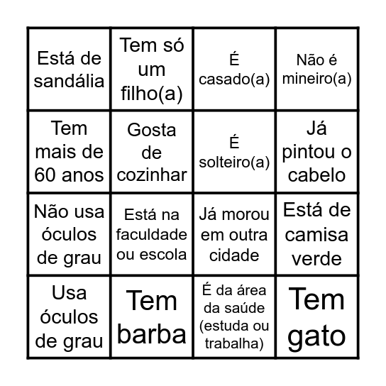 Festa da Primavera 2025 Bingo Card