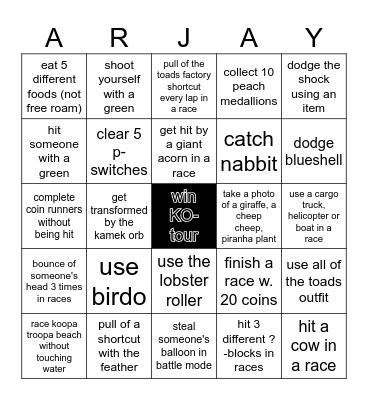 arjay x denmark bingo Card