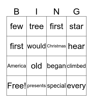Reading Bingo Fun Bingo Card