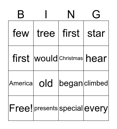 Reading Bingo Fun Bingo Card
