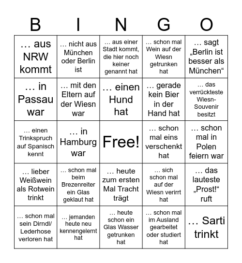 JP'S and Alejandras Birthday BINGO Card