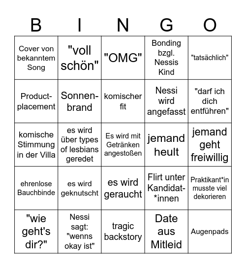 Princess Charming Bingo Card