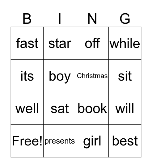 Reading Bingo Fun Bingo Card