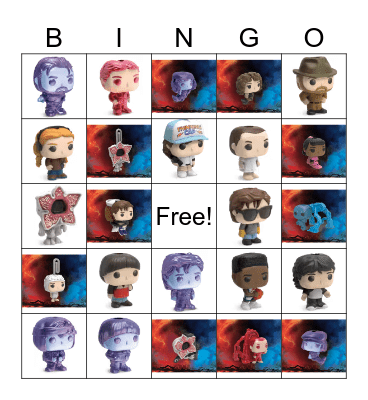 Stranger Things Kinder Bingo Card