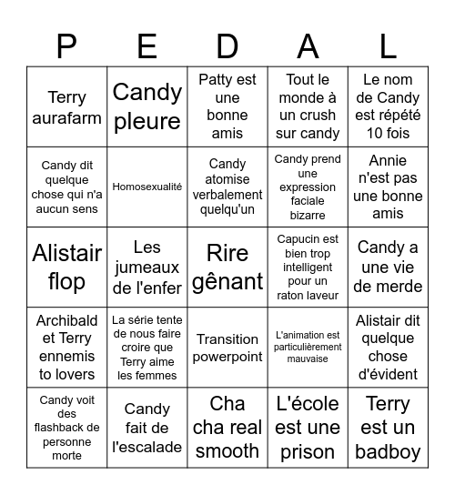 Candy Bingoooo Bingo Card