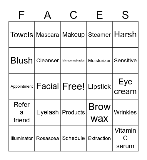 Forever Young Center Bingo Card