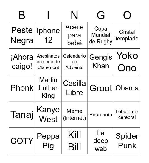 WIKIWIKISLIMSHADYPEDIA Bingo Card