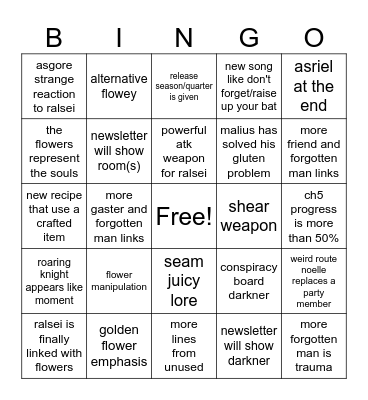 prenewsch5predictions2 Bingo Card